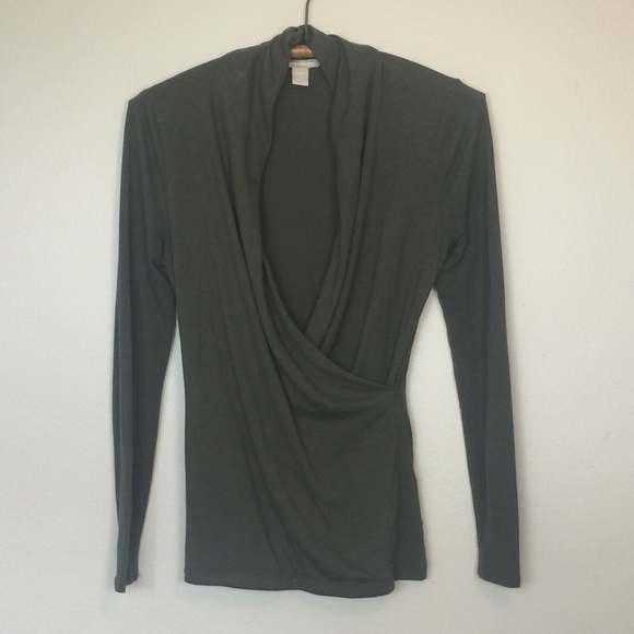 Banana Republic Tops - BANANA REPUBLIC Luxespun Olive Draped Front Top SP